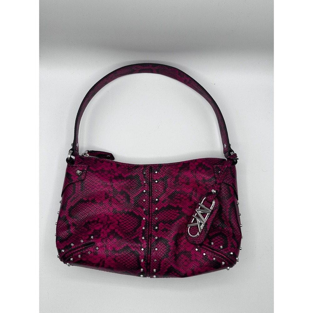 Michael Kors Astor Re-Edition 2004 Pink Studded Reptile Small Purse SKU 261